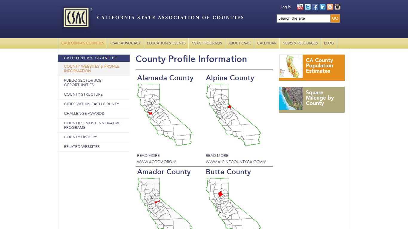 County Profile Information - California State Association of Counties